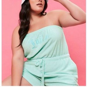juicy couture blue terry cloth romper
